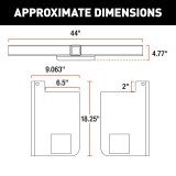 CURT Class 5 Receiver Hitch 15928 Hitches, V, Universal Weld-On Trailer Hitch, 2 in. Receiver, Up to 44 in. Frames, 18 in. Drop, Adjustable Side Plates, Each thumbnail 6