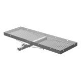 CURT Bolt-Together Cargo Carriers 18100 Holder, Receiver Mounted, Aluminum, Natural, 2 in. Square Folding Shank, 500 lbs. Capacity, Each thumbnail 1