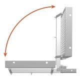 CURT Bolt-Together Cargo Carriers 18100 Holder, Receiver Mounted, Aluminum, Natural, 2 in. Square Folding Shank, 500 lbs. Capacity, Each thumbnail 5