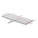 CURT Bolt-Together Cargo Carriers 18100 Holder, Receiver Mounted, Aluminum, Natural, 2 in. Square Folding Shank, 500 lbs. Capacity, Each thumbnail 6
