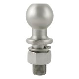 CURT Hitch Balls 40081 Ball, Stainless Steel, 1 7/8 in. Ball, 1 in. Diameter Shank, 2.125 in. Length Shank, 3,500 lbs., Each thumbnail 1