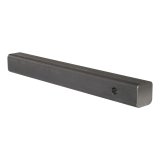 CURT Solid Steel Hitch Bars 49533 Receiver Ball Mount, Steel, Natural, 2 in. Square, 0 in. Drop, 0 in. Rise, 18.00 in. Length, Each thumbnail 2