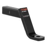 CURT Powdercoated Ball Mounts 45070 Receiver Hitch Mount, Black, 2 in. Square, 6 in. Drop, 4 in. Rise, 9.25 in. Length, Each thumbnail 1