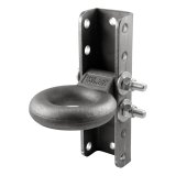 CURT Forged Alloy Lunette Eyes and Channels 48640 Eye, 12,000 lbs. GTW, 3 in. Eye Diameter, Mount Included, 11 3/4 in. Channel Height, Steel, Black, Kit thumbnail 2