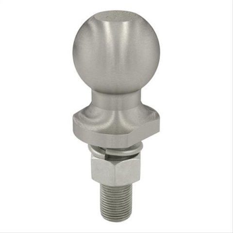 CURT Hitch Balls 40050 Ball, Stainless Steel, 1 7/8 in. Ball, 3/4 in. Diameter Shank, 2.125 in. Length Shank, 2,000 lbs., Each
