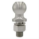 CURT Hitch Balls 40051 Ball, Stainless Steel, 1 7/8 in. Ball, 1 in. Diameter Shank, 2.125 in. Length Shank, 3,500 lbs., Each thumbnail 1