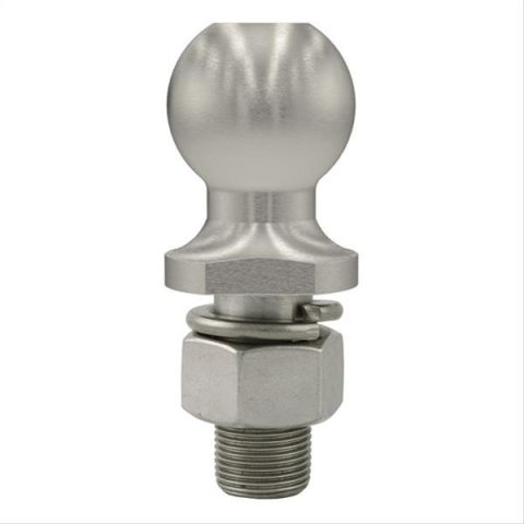 CURT Hitch Balls 40051 Ball, Stainless Steel, 1 7/8 in. Ball, 1 in. Diameter Shank, 2.125 in. Length Shank, 3,500 lbs., Each