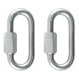 CURT Trailer Safety Chain Quick Links 82903 Chain, Links, Steel, Zinc Plated, 5/16 in. Diameter, 1,760 lb. Break Force, Pair thumbnail 1