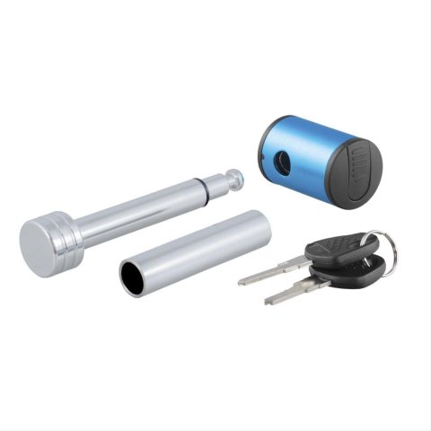 Curt Manufacturing Receiver Hitch and Coupler Locks 23506 LOCK HITCH , RIGHT-ANGLE, CHROME, 1/2" W/SLEEVE FOR 5/8"