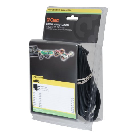CURT Custom Wiring Connector Harnesses for 2023-2025 OUTLANDER PHEV, 2019-2025 RAV4, 2021-2024 RAV4 PRIME - 56434 Trailer Harness, Main Type, 4-Flat Connector, Toyota, Each thumbnail 1
