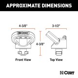 Curt Manufacturing - Trailer Safety Chain Hooks for 2013-2025 2500, 3500 60698 Hitch Hook thumbnail 2