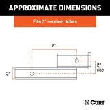 Curt Manufacturing Receiver Hitch Extenders and Adapters 45797 Trailer Adapter, Adapter (2" Shank, 2" Drop, 7,500 lbs.) thumbnail 2