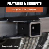 CURT Class 5 Receiver Hitch 15926 Hitches, V, Universal Weld-On Trailer Hitch, 2 1/2 in. Receiver, Up to 62 in. Frames, 18 in. Drop, Adjustable Side Plates, Each thumbnail 2