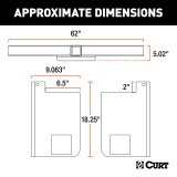 CURT Class 5 Receiver Hitch 15926 Hitches, V, Universal Weld-On Trailer Hitch, 2 1/2 in. Receiver, Up to 62 in. Frames, 18 in. Drop, Adjustable Side Plates, Each thumbnail 6