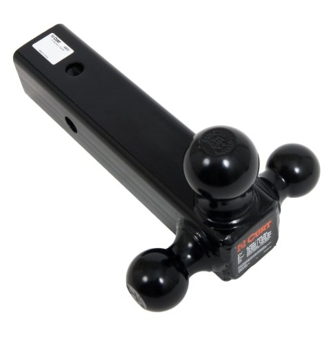 CURT Triple Ball Mounts 45651 Receiver Hitch Mount, Steel, Black, 2 1/2 in. Square, Hollow Shank, 14,000 lbs. Max, 0 in. Drop, 0 in. Rise, 8.50 in. Length, Each
