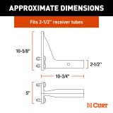 CURT Adjustable Pintle Mounts 48016 Mount, SecureLatch, Adjustable, 2 1/2 in. Shank, 20,000 Ibs., Each thumbnail 2
