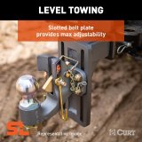 CURT Adjustable Pintle Mounts 48016 Mount, SecureLatch, Adjustable, 2 1/2 in. Shank, 20,000 Ibs., Each thumbnail 4