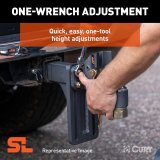 CURT Adjustable Pintle Mounts 48016 Mount, SecureLatch, Adjustable, 2 1/2 in. Shank, 20,000 Ibs., Each thumbnail 5