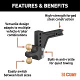 Curt Manufacturing Receiver Hitches 45937 Adjustable Hitch thumbnail 2