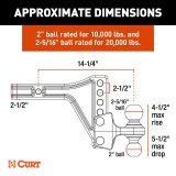 Curt Manufacturing Receiver Hitches 45937 Adjustable Hitch thumbnail 3