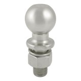 CURT Hitch Balls 40083 Ball, Stainless Steel, 2 in. Ball, 1 in. Diameter Shank, 2.125 in. Length Shank, 6,000 lbs., Each thumbnail 1