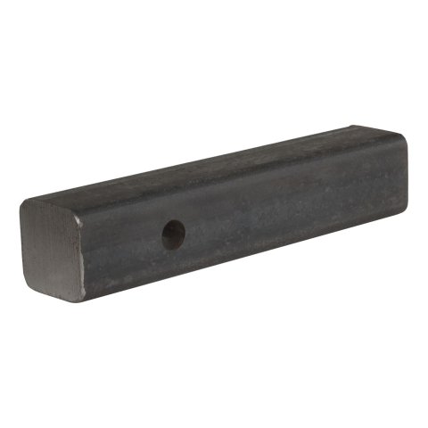 CURT Solid Steel Hitch Bars 49529 Receiver Ball Mount, Natural, 2 in. Square, 0 in. Drop, 0 in. Rise, 10.00 in. Length, Each