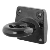 CURT Forged Alloy Mount Style Lunette Eyes 48550 Eye, 35,000 lbs. GTW, 2 1/2 in. Eye Diameter, 6 in. Base Length, 6 in. Base Width, Steel, Black, Each thumbnail 1