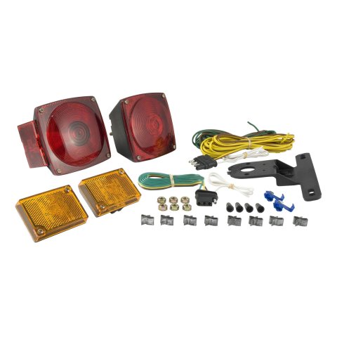 CURT Combination Trailer Lights 53540 Light, Taillight, Red, Stop, Tail, Turn, Rear/Side Reflectors, Markers, License Illumination, Kit