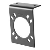 CURT Trailer Wire Connector Brackets 57206 Mounting Bracket, 7-pole RV Socket, Steel, Black, Each thumbnail 1