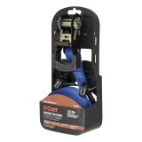 CURT Cargo Strap Sets 83019 Tie-Down Strap, Cargo, Ratchet, S-hook, 733 lbs. Working Load, 1 in. Width, 16 ft. Length, Blue, Each thumbnail 2