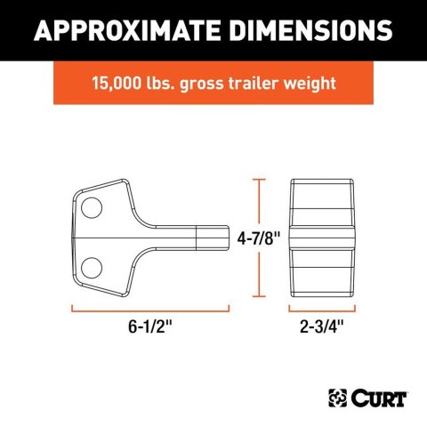 Curt Manufacturing Receiver Hitch Ball Mounts 45940 Trailer Mount, Replacement Rebellion XD Tongue Attachment thumbnail 4