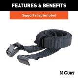CURT Hich-Mounted Bike Racks 18021 Racks, Hitch-Mounted Rack, Frame-Style Rack, Hitch Mount, 1.25 and 2 in. Receiver Size, 2 Capacity, Steel, Back, Each thumbnail 2