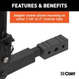 CURT Hich-Mounted Bike Racks 18021 Racks, Hitch-Mounted Rack, Frame-Style Rack, Hitch Mount, 1.25 and 2 in. Receiver Size, 2 Capacity, Steel, Back, Each thumbnail 3