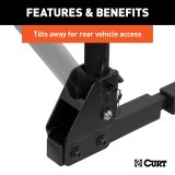 CURT Hich-Mounted Bike Racks 18021 Racks, Hitch-Mounted Rack, Frame-Style Rack, Hitch Mount, 1.25 and 2 in. Receiver Size, 2 Capacity, Steel, Back, Each thumbnail 5