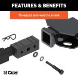 CURT Hich-Mounted Bike Racks 18021 Racks, Hitch-Mounted Rack, Frame-Style Rack, Hitch Mount, 1.25 and 2 in. Receiver Size, 2 Capacity, Steel, Back, Each thumbnail 6