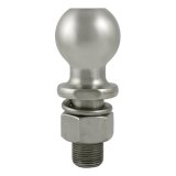 CURT Hitch Balls 40053 Ball, Stainless Steel, 2 in. Ball, 1 in. Diameter Shank, 2.125 in. Length Shank, 6,000 lbs., Each thumbnail 1