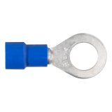 CURT Insulated Ring Terminals 59522 Wiring Connectors, Terminals, Female, 1/4 in. Stud Ring, 14 To 16-gauge, Blue, Set of 100 thumbnail 2