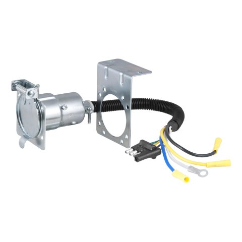 CURT Trailer Harness Adapters 57185 Vehicle Towing Adapter, Adapter, 4-Way Flat/7-Way RV Blade, Die Cast, Universal, Each