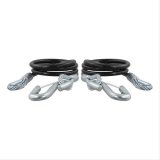 CURT Safety Cables 80151 Cable, Steel, Self Coiling, Black Nylon Coated, 42 in. Long, 5,000 lbs., Pair thumbnail 1