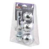 CURT Switch Balls 42225 Hitch Balls, Steel, Chrome, 1.000 in. Shank Diameter, Set of 3 thumbnail 1
