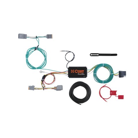 CURT Custom Wiring Connector Harnesses for 2015-2018 V60, V60 CROSS COUNTRY - 56287 Adapter, Vehicle Towing Harness, 3 to 2 Powered Converter, Volvo, Kit thumbnail 1