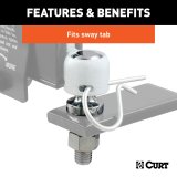 CURT Sway Control Attachment Balls 40010 Ball, Steel Chrome, Each thumbnail 6