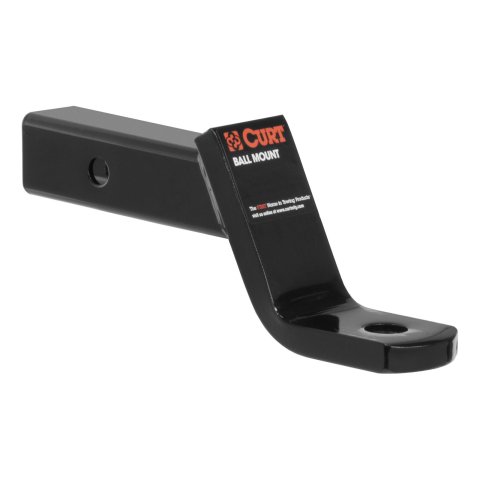 CURT Powdercoated Ball Mounts 45050 Receiver Hitch Mount, Black, 2 in. Square, 4 in. Drop, 2 in. Rise, 8.25 in. Length, Each thumbnail 2
