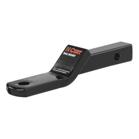 CURT Powdercoated Ball Mounts 45503 Mount, 1 1/4 in. Square, Steel, Black Powdercoated, 3/4 in. Mount Hole Size, 350 lbs. Tongue Weight, Each