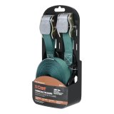 CURT Cargo Strap Sets 83015 Tie-Down Straps, Cargo, Ratchet, S-hook, 300 lbs. Working Load, 1 in. Width, 15 ft. Length, Green, Pair thumbnail 2