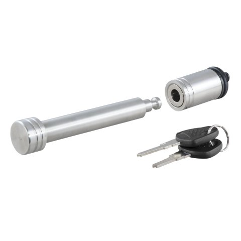 CURT Receiver Locks 23519 Hitch Lock, Stainless Steel, Natural, Keys, 0.625 in. Hole Size, Each