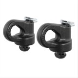 CURT Safety Chain Anchors 60691 Bracket, Steel, Black Powdercoated, Twist-lock, Chevy, GMC, Nissan, Ford, Pair thumbnail 1