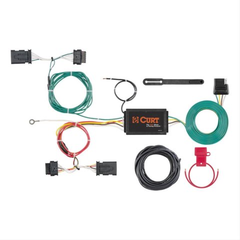 CURT Custom Wiring Connector Harnesses for 2016-2018 500X - 56308 Adapter, Vehicle Towing Harness, 3 to 2 Powered Converter, Fiat, Kit thumbnail 1