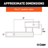 Curt Manufacturing Receiver Hitch Extenders and Adapters 45798 Trailer Adapter, Adapter (2" Shank, 4" Drop, 7,500 lbs.) thumbnail 2