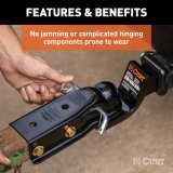 CURT QuickPin Trailer Couplers 25471 Hitch Coupler, No-Latch Coupler, 2.0 in. Ball, 2 1/2 in. Channel, 3,500 lbs., Includes 1/2 in. Dia. Pin and Clip, Each thumbnail 1